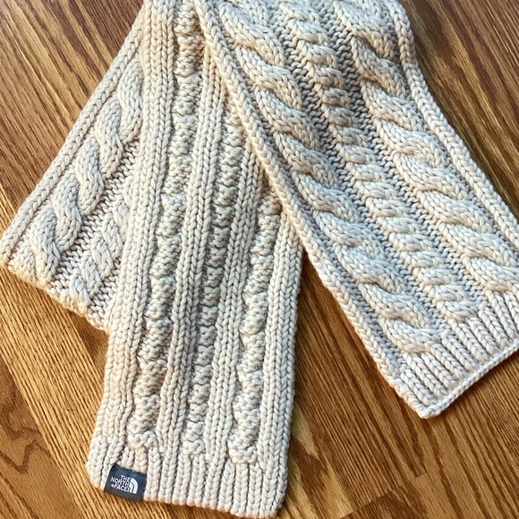 The North Face Accessories - The North Face Beige Cable Knit Scarf